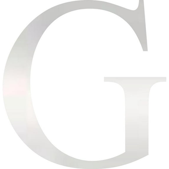 Acrylic Letter G Times, 4'' Tall Clear Laser Cut Acrylic Letters, Choose Color Option