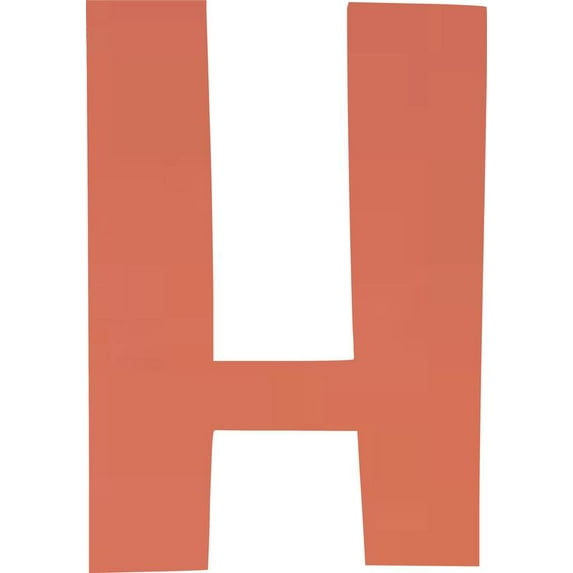 Acrylic Letter H Icebold, 3'' Tall Pastel Coral Wedding Acrylic Letters, Blank Color Options