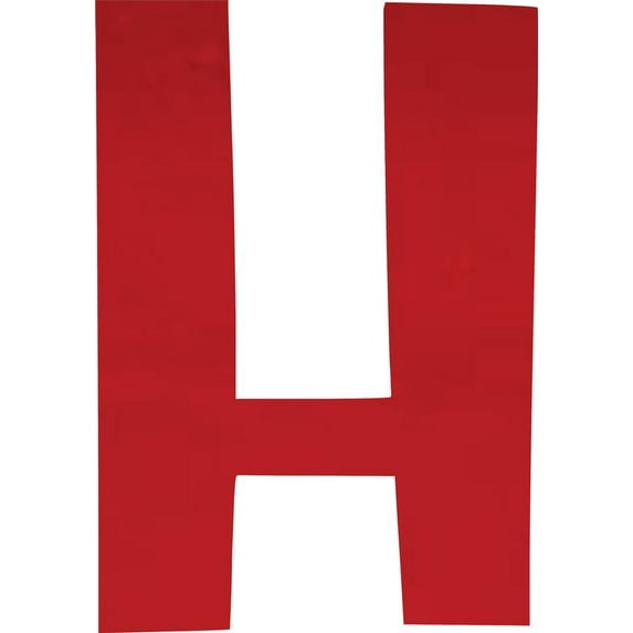 Acrylic Letter H Icebold, 3'' Tall Transparent Red Wedding Acrylic Letters, Blank Color Options