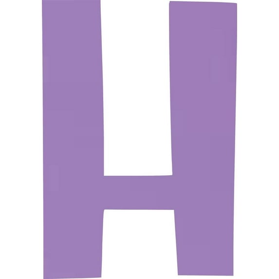 Acrylic Letter H Icebold, 4'' Tall Lavender Custom Wedding Plastic Letters, Reception Alphabet Sign