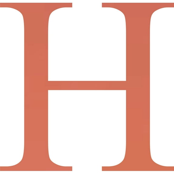 Acrylic Letter H Times, 6'' Tall Pastel Coral Acrylic Alphabet Letters, Choose Color Option