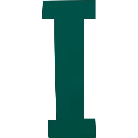 Acrylic Letter I Bold, 1'' Tall Frosted Teal Small Acrylic Plastic Letter, Color Choices, Reception