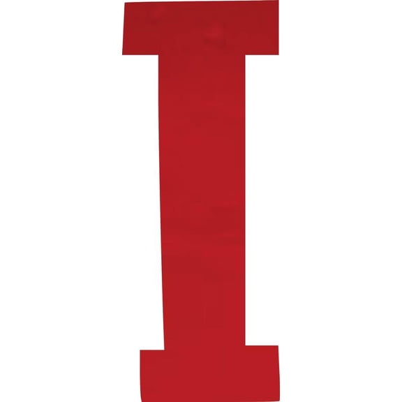 Acrylic Letter I Bold, 1'' Tall Transparent Red Small Acrylic Plastic Letter, Color Choices, Reception