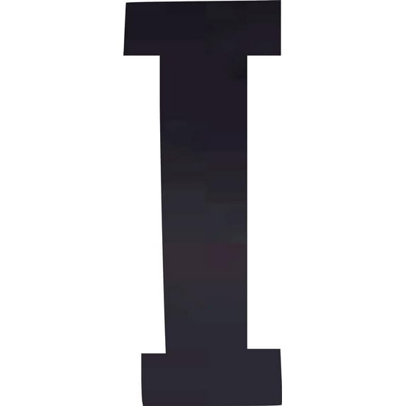 Acrylic Letter I Icebold, 6'' Tall Transparent Black Acrylic Alphabet Letters, Reception Alphabet Sign