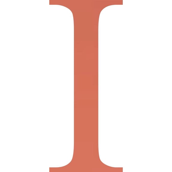 Acrylic Letter I Times, 4'' Tall Pastel Coral Laser Cut Acrylic Letters, Choose Color Option
