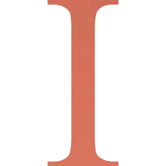 Acrylic Letter I Times, 8'' Tall Pastel Coral Custom Acrylic Letters, Choose Color Option