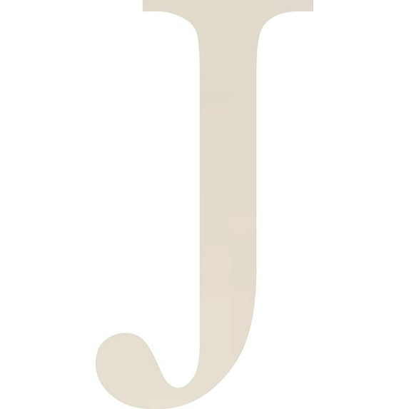 Acrylic Letter J Times, 6'' Tall White Acrylic Alphabet Letters, Choose Color Option