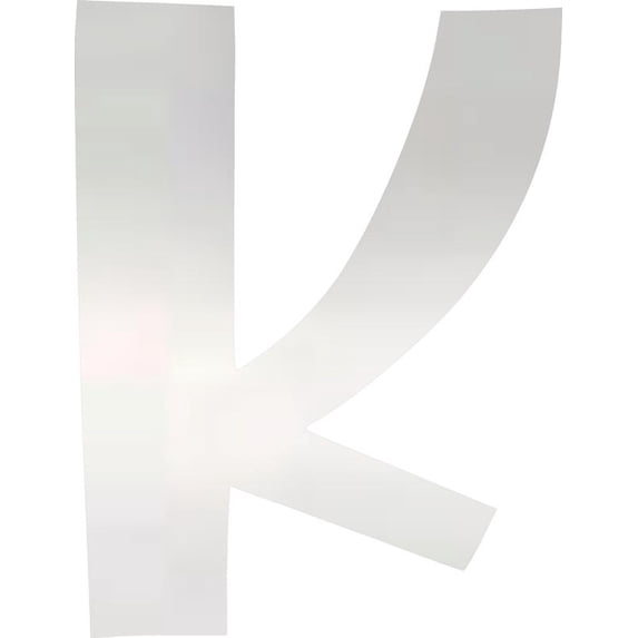 Acrylic Letter K Blank Craft, 10'' Tall Clear Custom Wedding Reception Signage, DIY