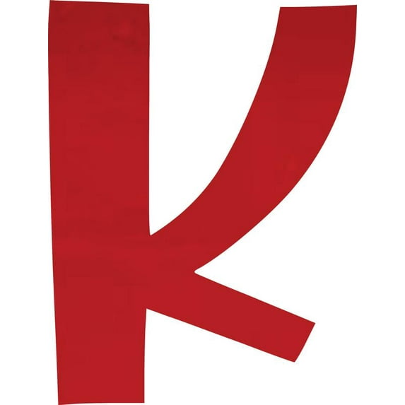 Acrylic Letter K Bold, 1'' Tall Transparent Red Small Acrylic Plastic Letter, Color Choices, Reception