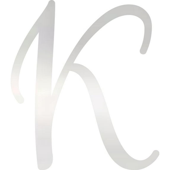 Acrylic Letter K Script, 3'' Tall Clear Alphabet Craft, Color Options