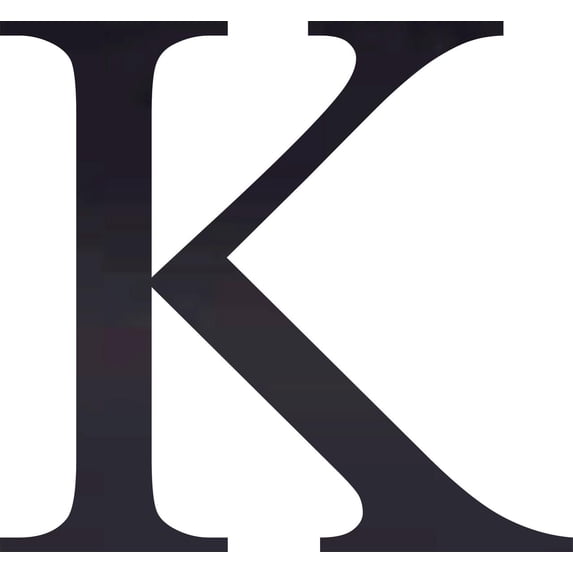 Acrylic Letter K Times, 3'' Tall Transparent Black Laser Cut Acrylic Letters, Choose Color Option