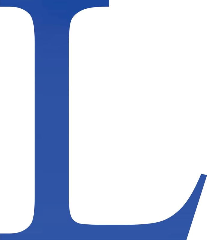 Acrylic Letter L Times, 8'' Tall Transparent Dark Blue Custom Acrylic ...