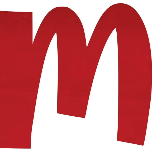 Acrylic Letter M Bold, 1'' Tall Transparent Red Small Acrylic Plastic Letter, Color Choices, Reception