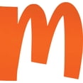 thumbnail image 1 of Acrylic Letter M Icebold, 3'' Tall Fluorescent Orange Wedding Acrylic Letters, Blank Color Options, 1 of 5