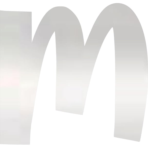 Acrylic Letter M Icebold, 6'' Tall Clear Acrylic Alphabet Letters, Reception Alphabet Sign