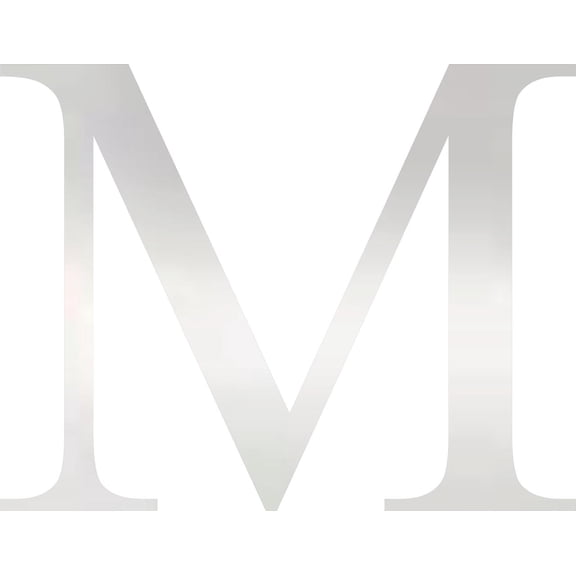 Acrylic Letter M Times, 4'' Tall Clear Laser Cut Acrylic Letters, Choose Color Option