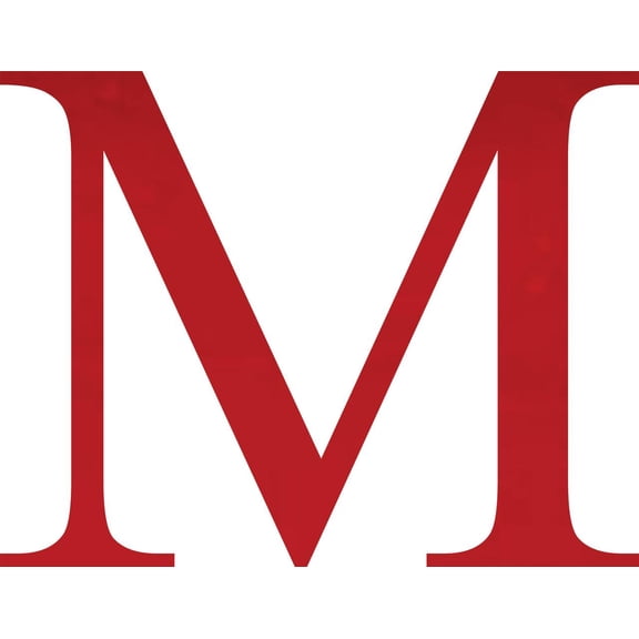 Acrylic Letter M Times, 6'' Tall Transparent Red Acrylic Alphabet Letters, Choose Color Option