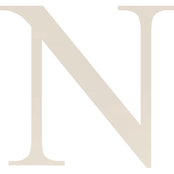 Acrylic Letter N Times, 4'' Tall White Laser Cut Acrylic Letters, Choose Color Option