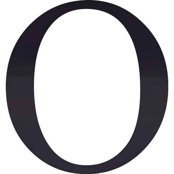 Acrylic Letter O Times, 4'' Tall Transparent Black Laser Cut Acrylic Letters, Choose Color Option