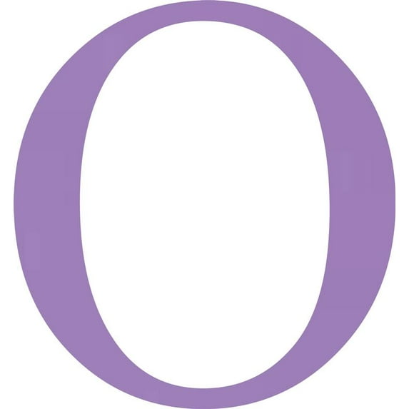 Acrylic Letter O Times, 6'' Tall Lavender Acrylic Alphabet Letters, Choose Color Option