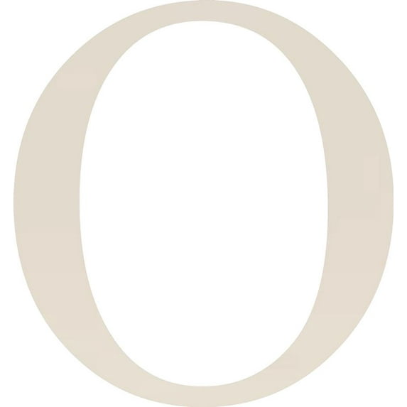 Acrylic Letter O Times, 6'' Tall White Acrylic Alphabet Letters, Choose Color Option