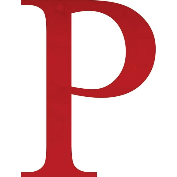 Acrylic Letter P Times, 3'' Tall Transparent Red Laser Cut Acrylic Letters, Choose Color Option
