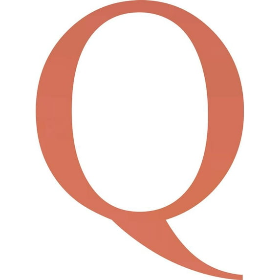 Acrylic Letter Q Times, 3'' Tall Pastel Coral Laser Cut Acrylic Letters, Choose Color Option