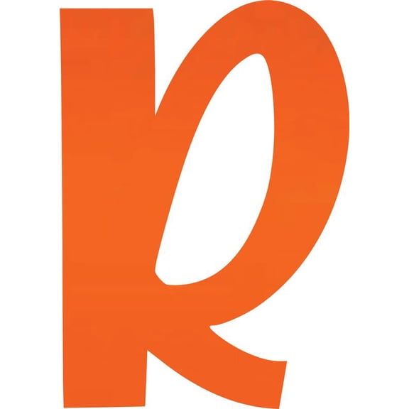 Acrylic Letter R Bold, 1'' Tall Fluorescent Orange Small Acrylic Plastic Letter, Color Choices, Reception