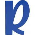 thumbnail image 1 of Acrylic Letter R Icebold, 4'' Tall Transparent Dark Blue Custom Wedding Plastic Letters, Reception Alphabet Sign, 1 of 5