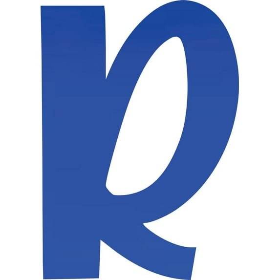 Acrylic Letter R Icebold, 4'' Tall Transparent Dark Blue Custom Wedding Plastic Letters, Reception Alphabet Sign