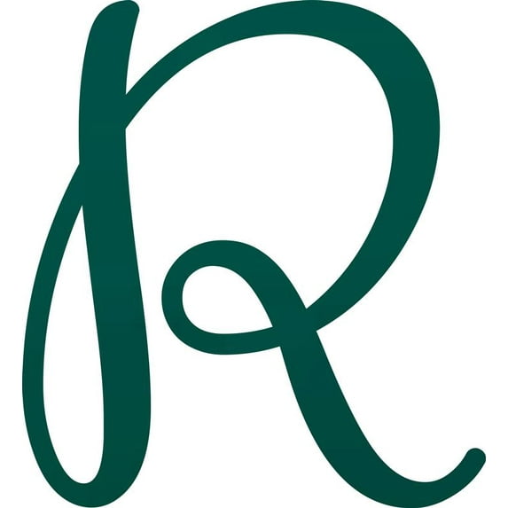Acrylic Letter R Script, 3'' Tall Frosted Teal Alphabet Craft, Color Options