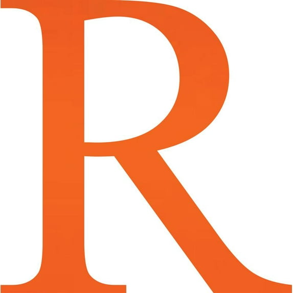 Acrylic Letter R Times, 4'' Tall Fluorescent Orange Laser Cut Acrylic Letters, Choose Color Option