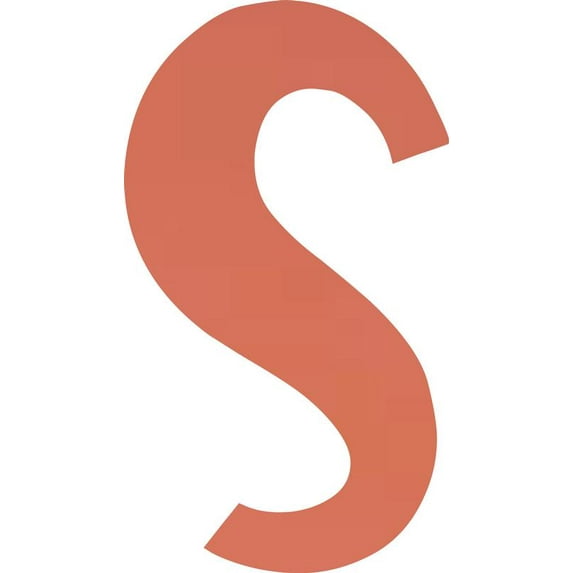 Acrylic Letter S Blank, 2'' Tall Pastel Coral Acrylic Sign Letter, Choose Your Color, Invitation