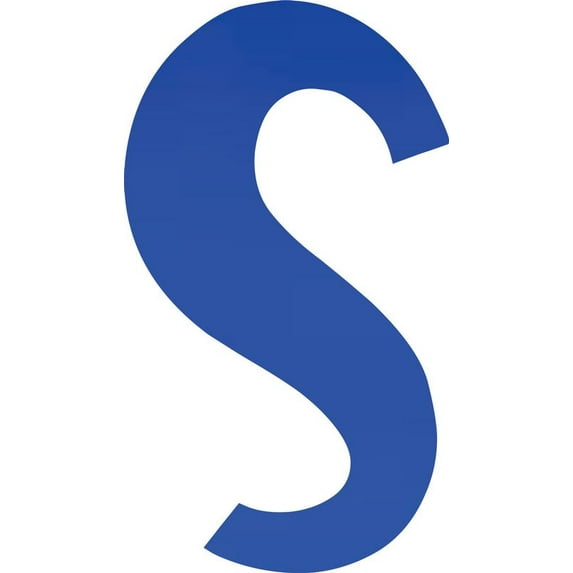 Acrylic Letter S Bold, 1'' Tall Transparent Dark Blue Small Acrylic Plastic Letter, Color Choices, Reception