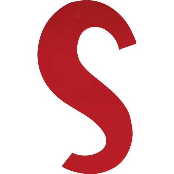 Acrylic Letter S Bold, 1'' Tall Transparent Red Small Acrylic Plastic Letter, Color Choices, Reception