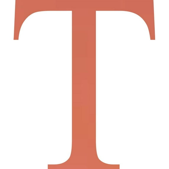 Acrylic Letter T Times, 3'' Tall Pastel Coral Laser Cut Acrylic Letters, Choose Color Option
