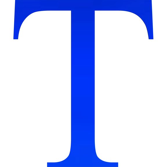 Acrylic Letter T Times, 3'' Tall Transparent Dark Blue Laser Cut Acrylic Letters, Choose Color Option