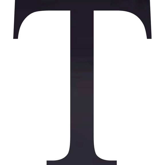 Acrylic Letter T Times, 8'' Tall Transparent Black Custom Acrylic Letters, Choose Color Option