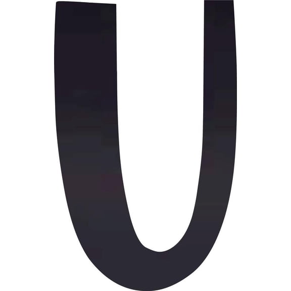 Acrylic Letter U Blank, 2'' Tall Transparent Black Acrylic Sign Letter, Choose Your Color, Invitation