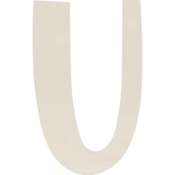 Acrylic Letter U Icebold, 4'' Tall White Custom Wedding Plastic Letters, Reception Alphabet Sign