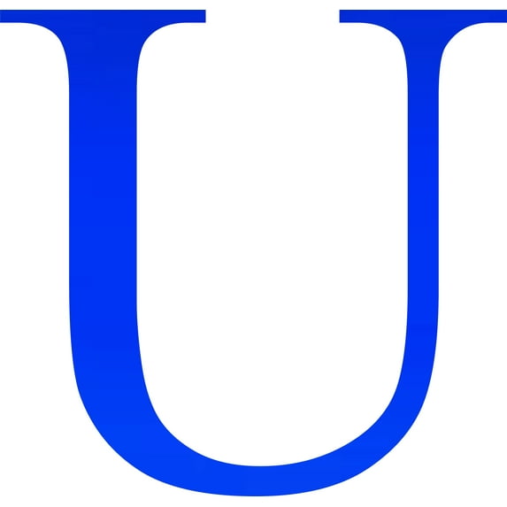Acrylic Letter U Times, 10'' Tall Transparent Dark Blue Custom Acrylic Letters, Choose Your Color