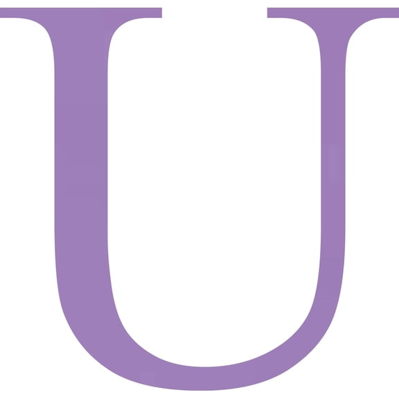 Acrylic Letter U Times, 6'' Tall Lavender Acrylic Alphabet Letters, Choose Color Option