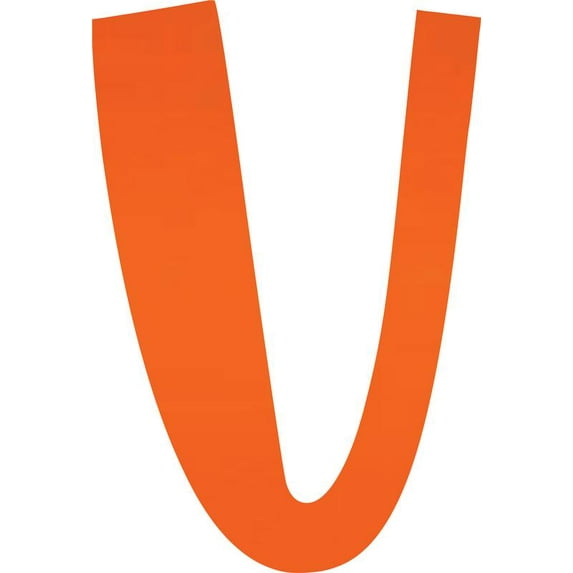 Acrylic Letter V Blank Craft, 10'' Tall Fluorescent Orange Custom Wedding Reception Signage, DIY