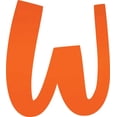 thumbnail image 1 of Acrylic Letter W Blank Craft, 10'' Tall Fluorescent Orange Custom Wedding Reception Signage, DIY, 1 of 5