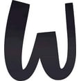 thumbnail image 1 of Acrylic Letter W Icebold, 3'' Tall Transparent Black Wedding Acrylic Letters, Blank Color Options, 1 of 5