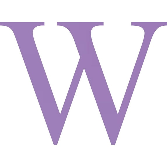 Acrylic Letter W Times, 3'' Tall Lavender Laser Cut Acrylic Letters, Choose Color Option