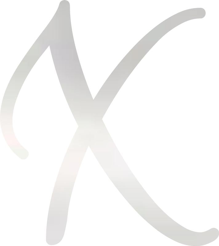 Acrylic Letter X Script, 3'' Tall Clear Alphabet Craft, Color Options ...