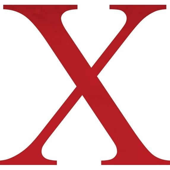 Acrylic Letter X Times, 6'' Tall Transparent Red Acrylic Alphabet Letters, Choose Color Option