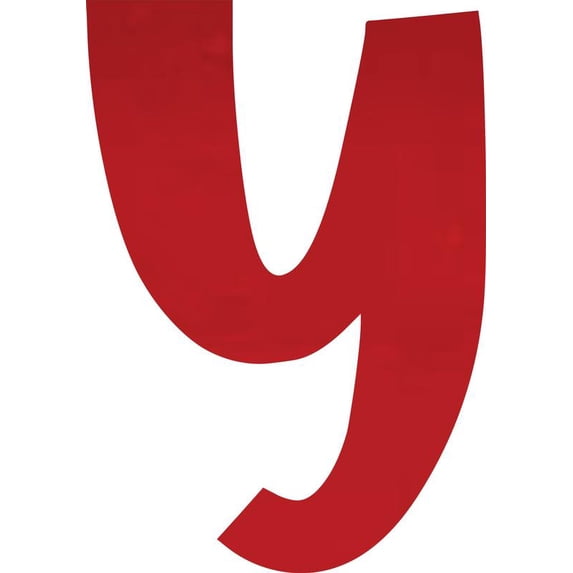 Acrylic Letter Y Blank Craft, 10'' Tall Transparent Red Custom Wedding Reception Signage, DIY