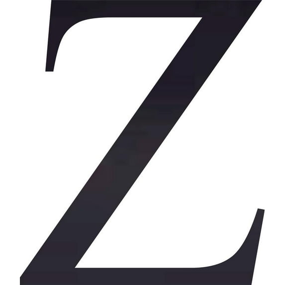 Acrylic Letter Z Times, 2'' Tall Transparent Black Acrylic Sign Letter, Choose Your Color, Decorative Craft